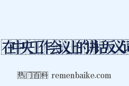 在中央工作会议上的讲话反义词是什么意思的图片